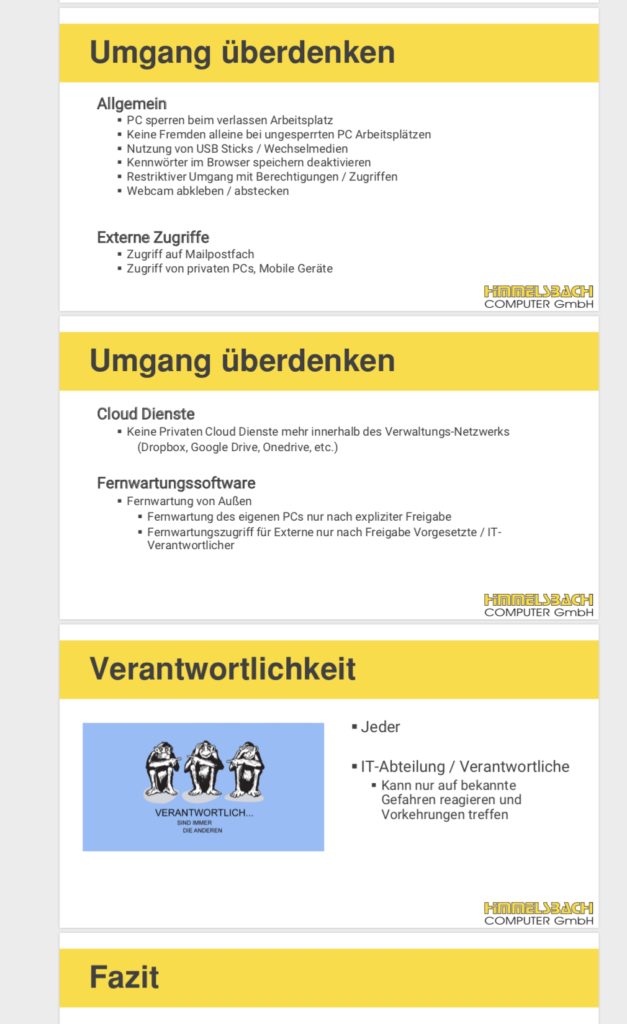 IT-Sicherheitsschulung Himmelsbach Computer - Folie Verantwortlichkeit
